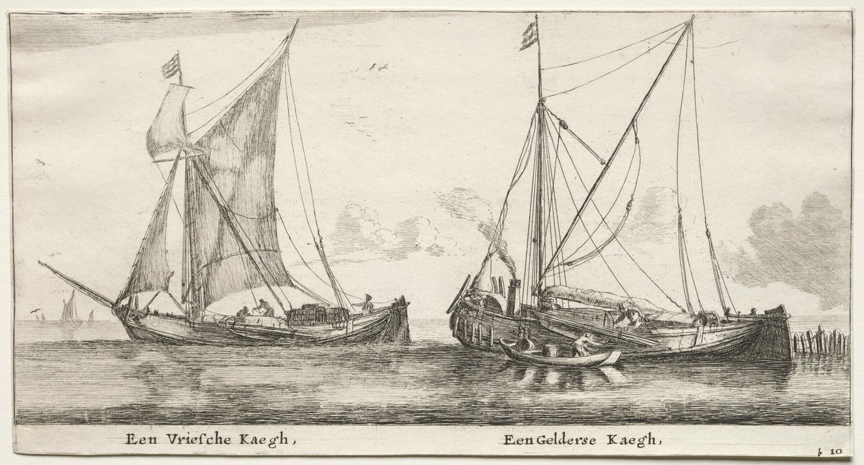 Amsterdams skibe: En frisisk bilander. En Gelderland Bilander. af Reinier Nooms