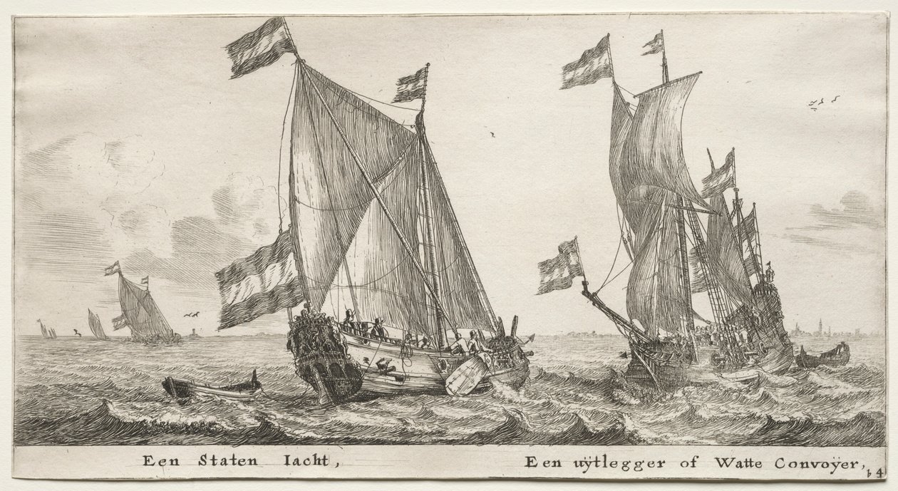 Amsterdams skibe: Dutch Admiralty Yacht. Et Vagtskib. af Reinier Nooms