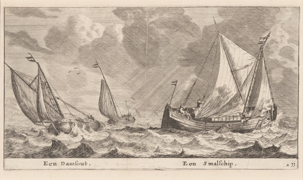 En Damschuit og en "Smalschip" af Reinier Nooms, called Zeeman