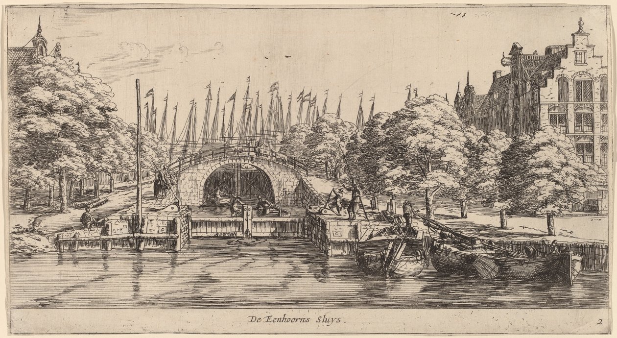 Unicorns Sluice (The Unicorns Sluys) af Reinier Nooms, called Zeeman