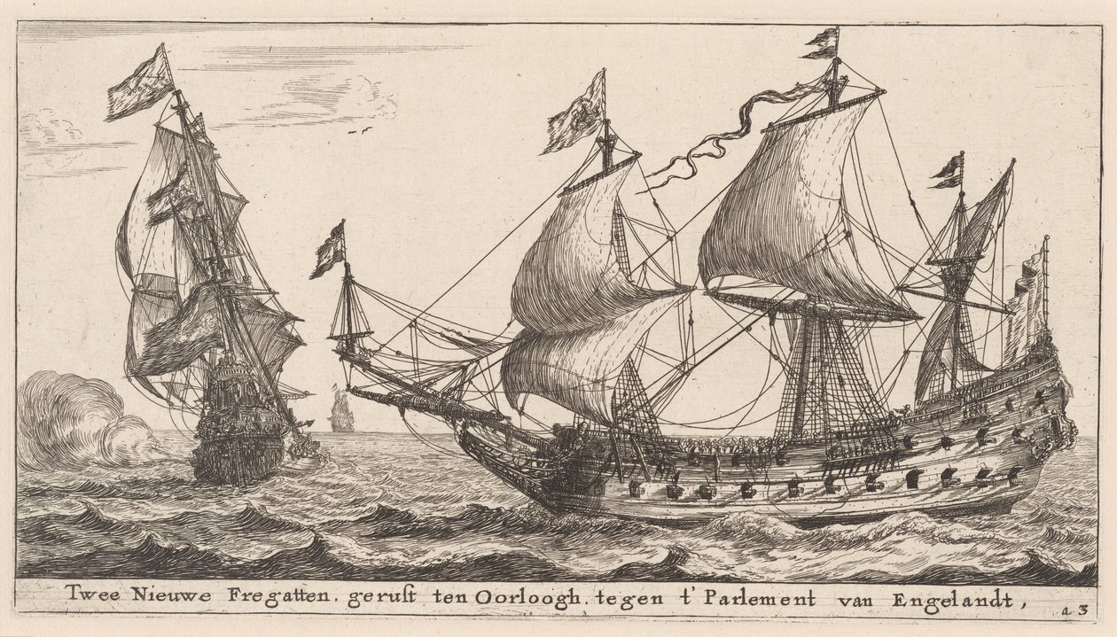 To hollandske fregatter af Reinier Nooms, called Zeeman
