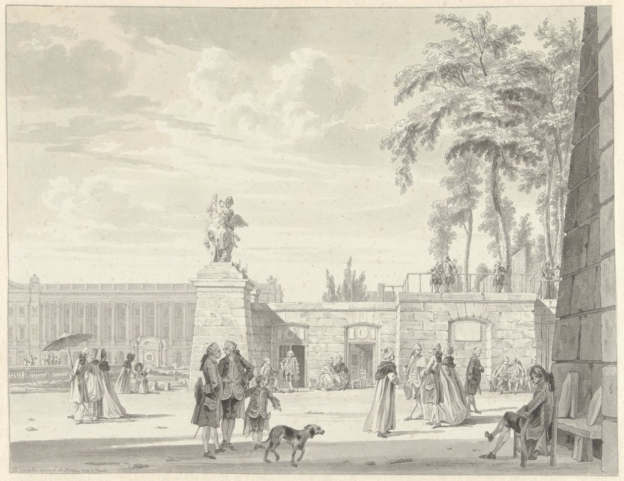 Tuileriehaven i Paris af Reinier Vinkeles (I)