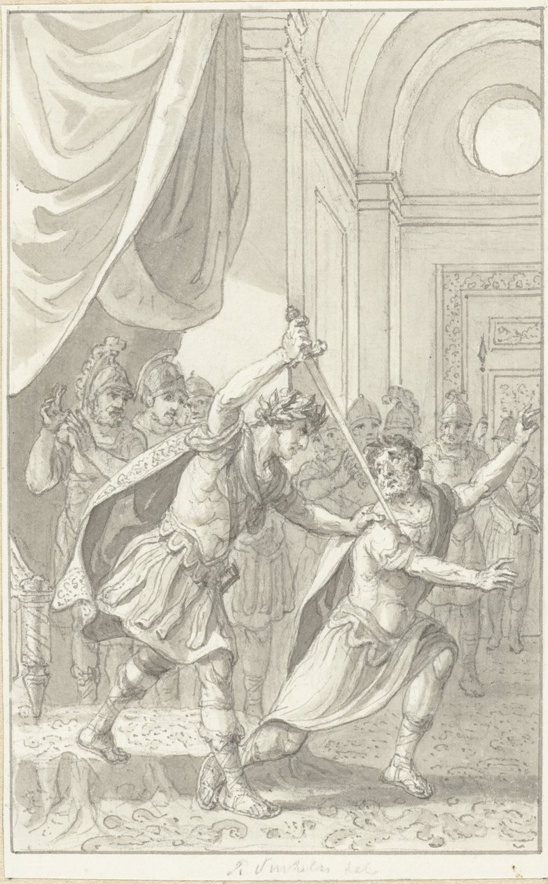 Kejser Diocletian myrder Aper af Reinier Vinkeles (I)