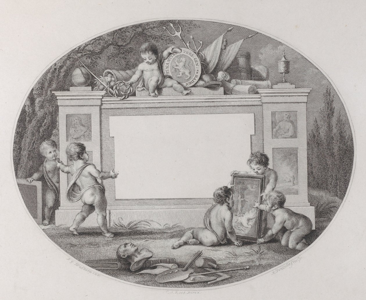 Handelskort, 1800-tallet. af Reinier Vinkeles