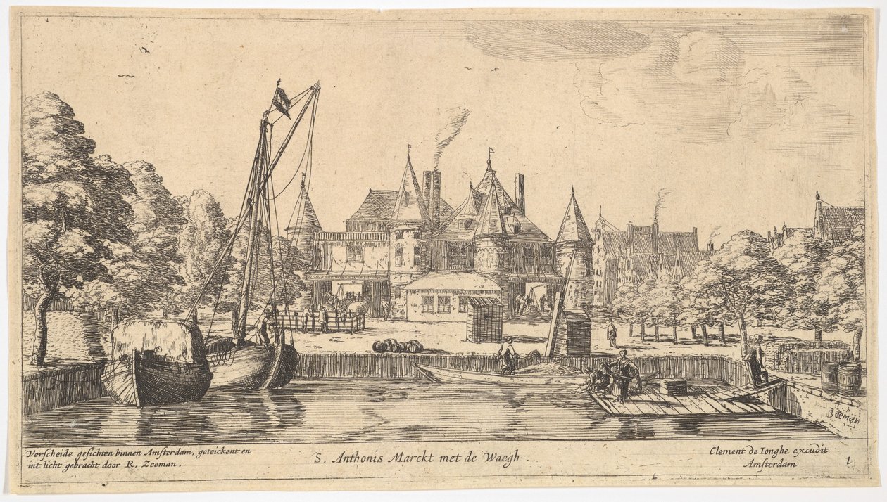 S. Anthonis Marckt med de Waegh, 1600-tallet. af Reinier Zeeman