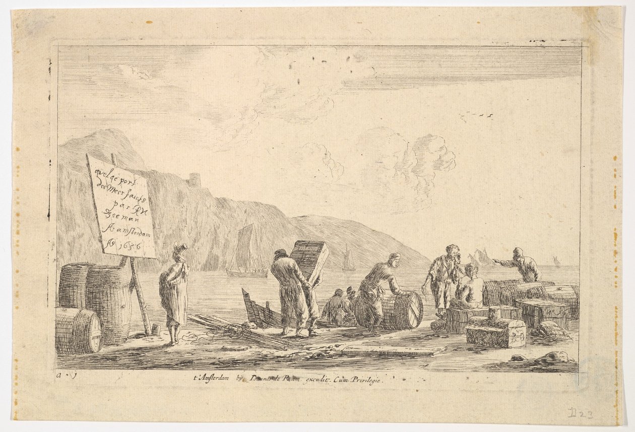 Havnescene, 1600-tallet. af Reinier Zeeman