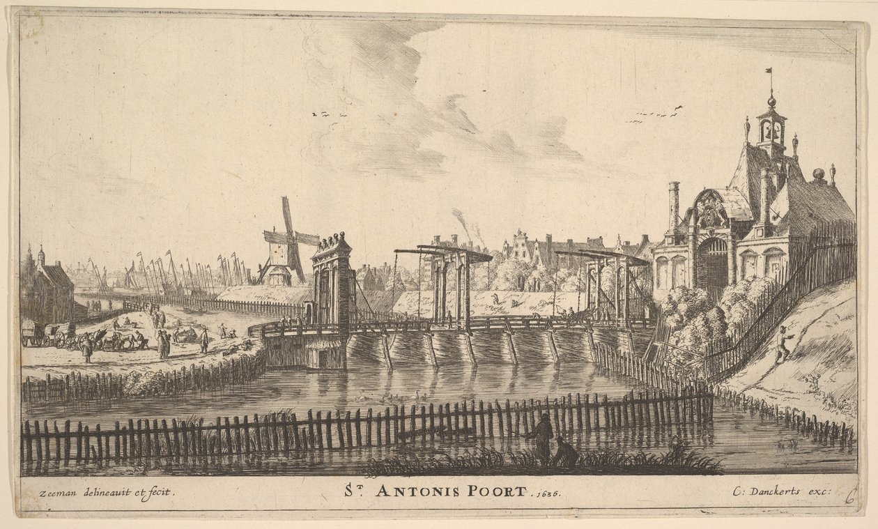 St. Antonis Poort, Amsterdam, midten af ​​1600-tallet. af Reinier Zeeman