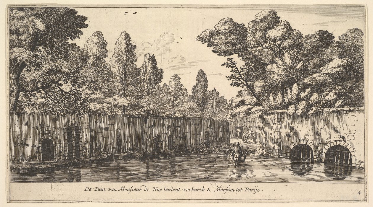 The Garden of M. de Nue Uden for forstaden S. Marceau nær Paris, 1600-tallet. af Reinier Zeeman