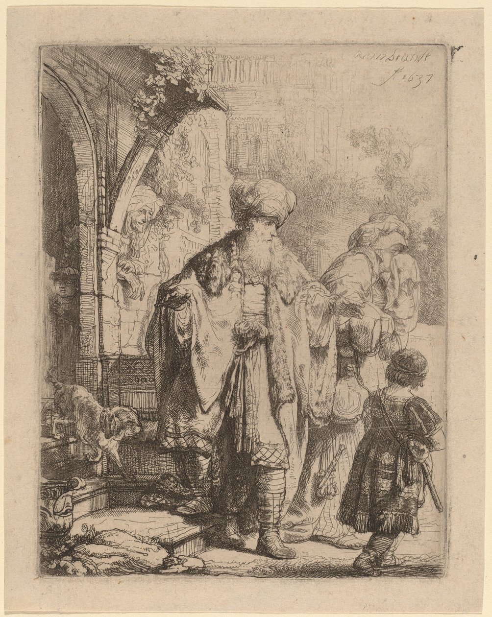 Abraham drev Hagar og Ismael ud af Rembrandt van Rijn