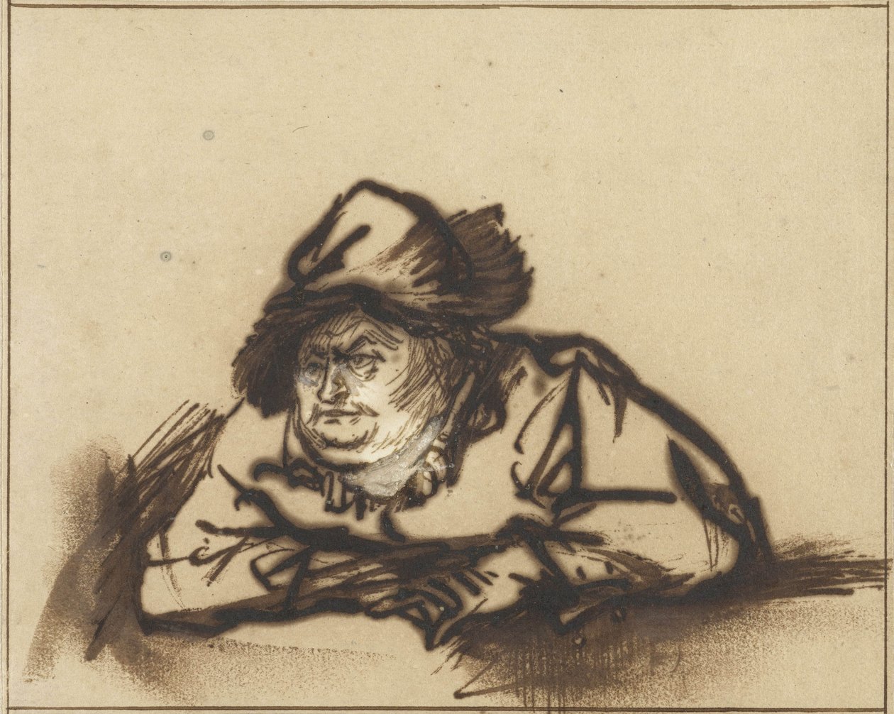 Portræt af skuespilleren Willem Bartholsz Ruyter, ca. 1638 af Rembrandt van Rijn