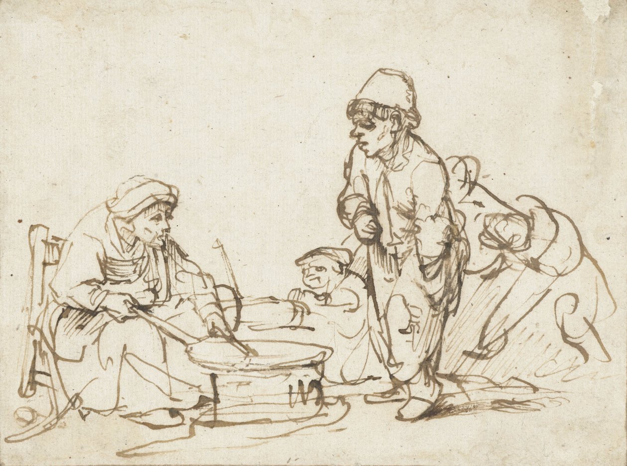 Pandekagekvinden, ca. 1635 af Rembrandt van Rijn