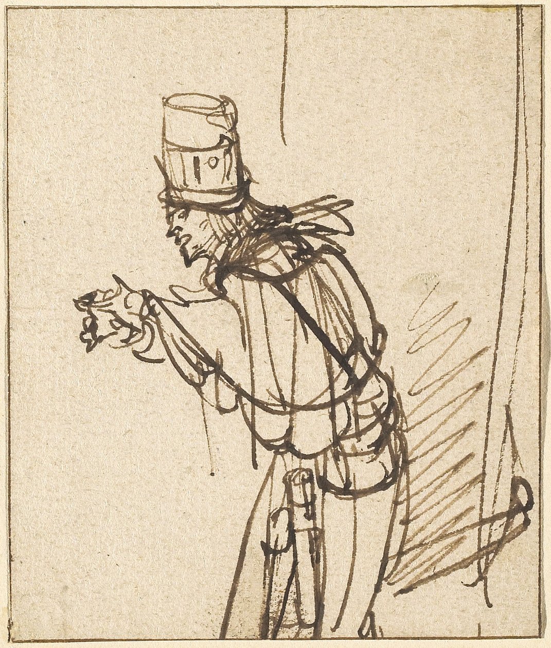 A Quack, ca. 1637 (pen & brunt blæk på lagt papir) af Rembrandt van Rijn
