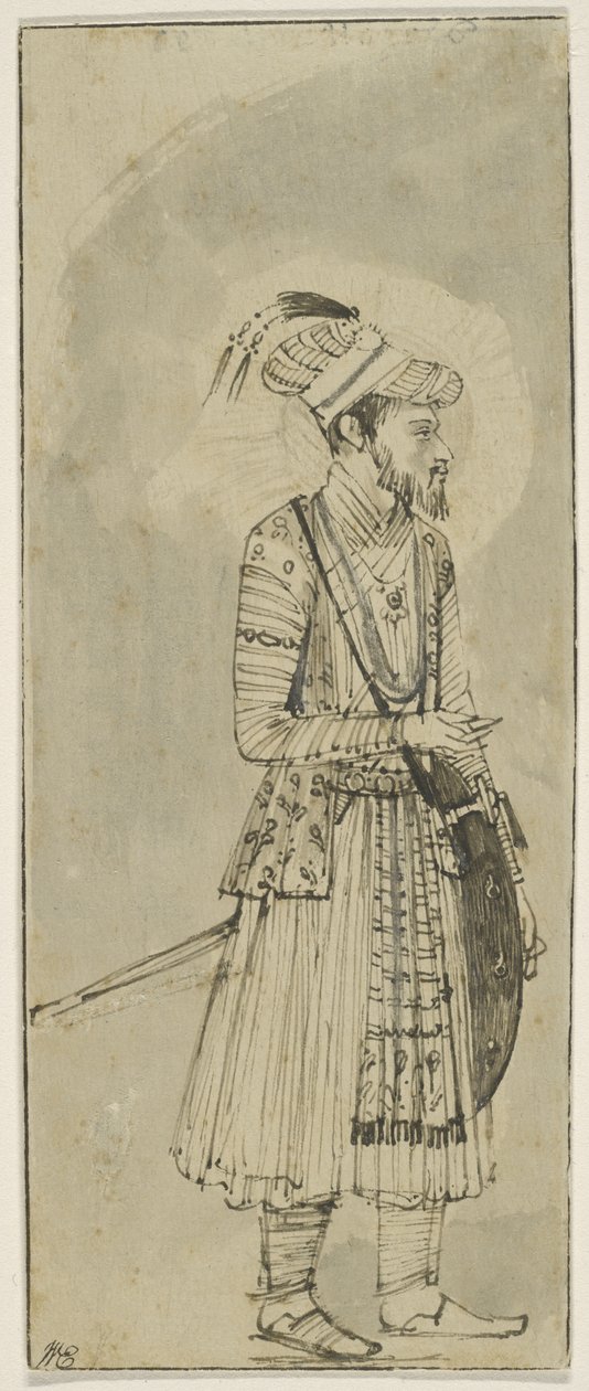Kopi af en Mughal-miniature, ca. 1655 (pen og blæk med vask på papir) af Rembrandt van Rijn