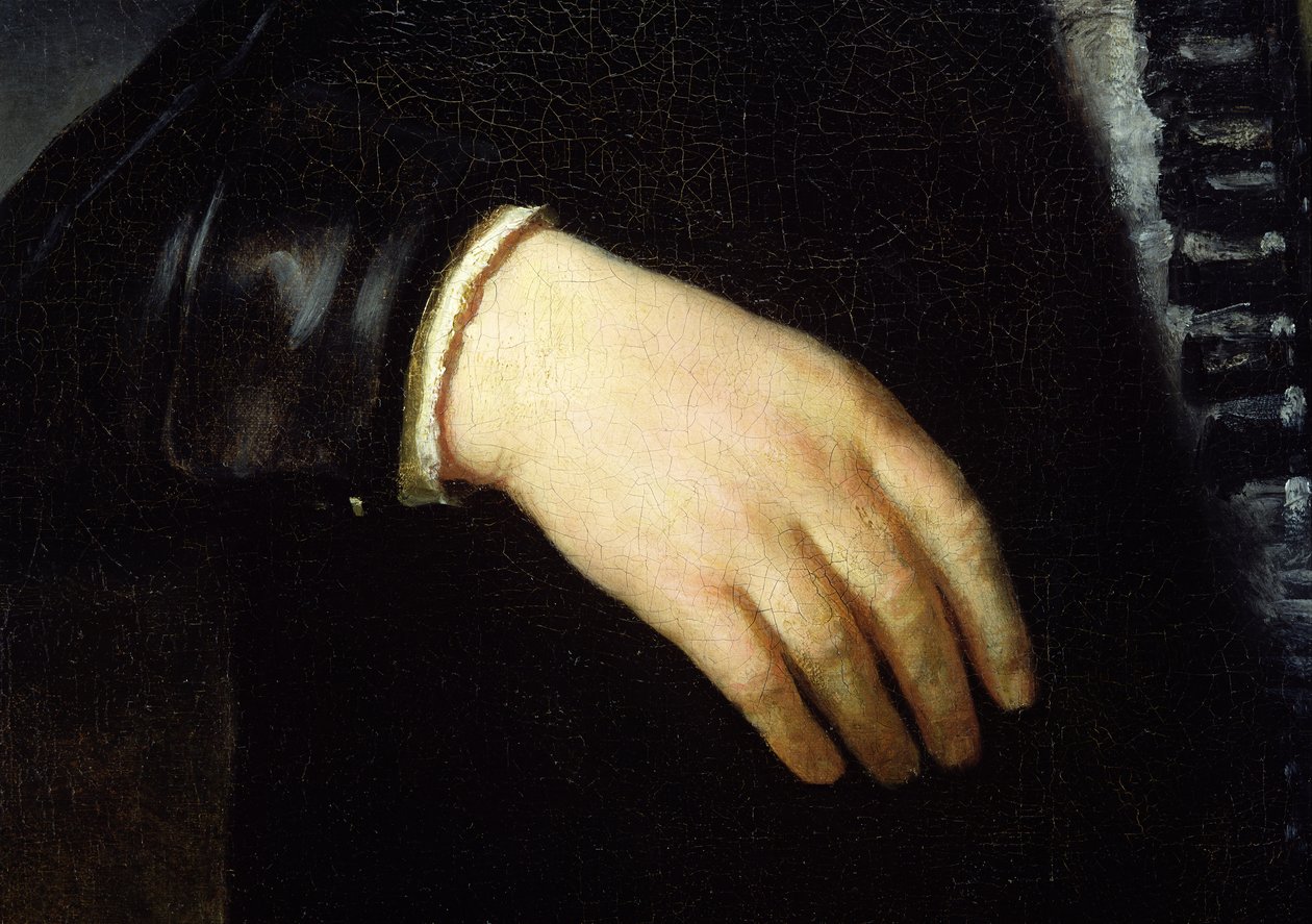 Fuld længde portræt af en stående mand, 1639 (detaljer) (se 242009) af Rembrandt van Rijn