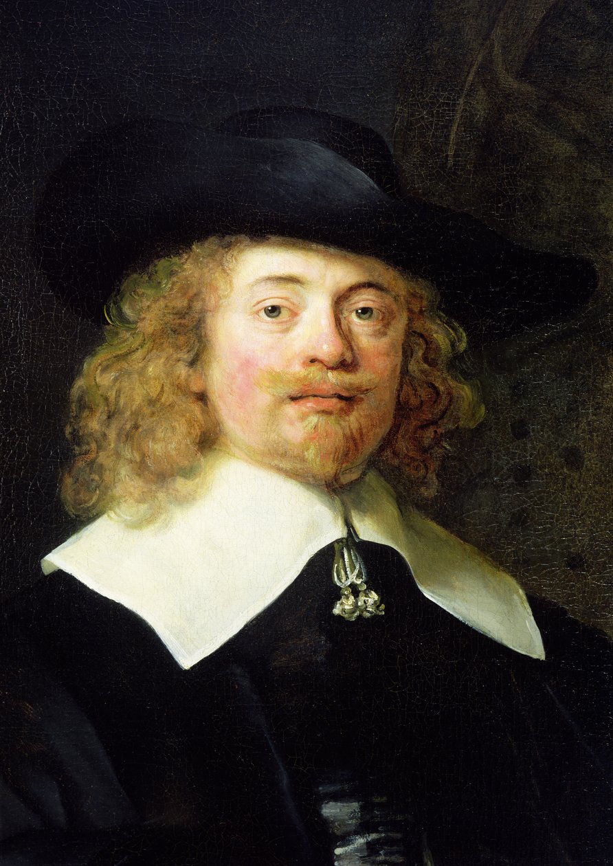 Fuld længde portræt af en stående mand, 1639 (detaljer) (se 242009) af Rembrandt van Rijn