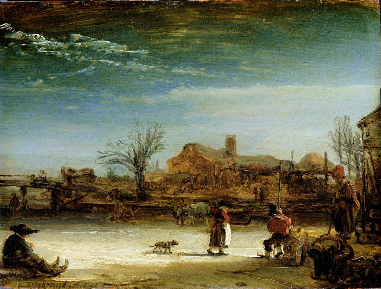 Vinterlandskab, 1646 af Rembrandt van Rijn