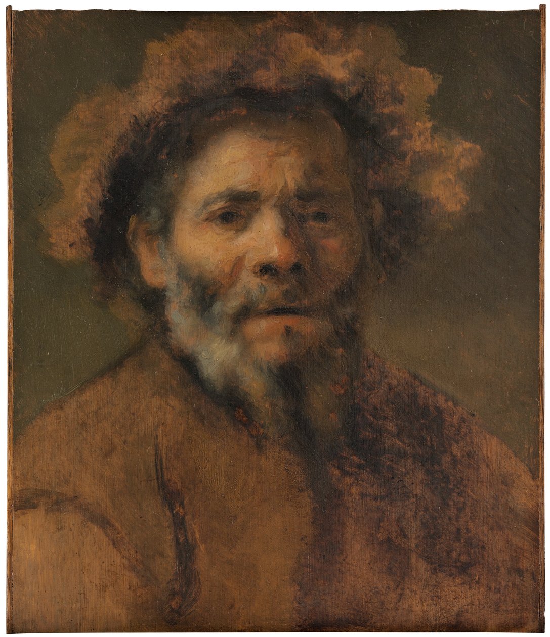Studie af en gammel mand af Rembrandt Harmensz. van Rijn circle of Rembrandt Harmensz. van Rijn circle of