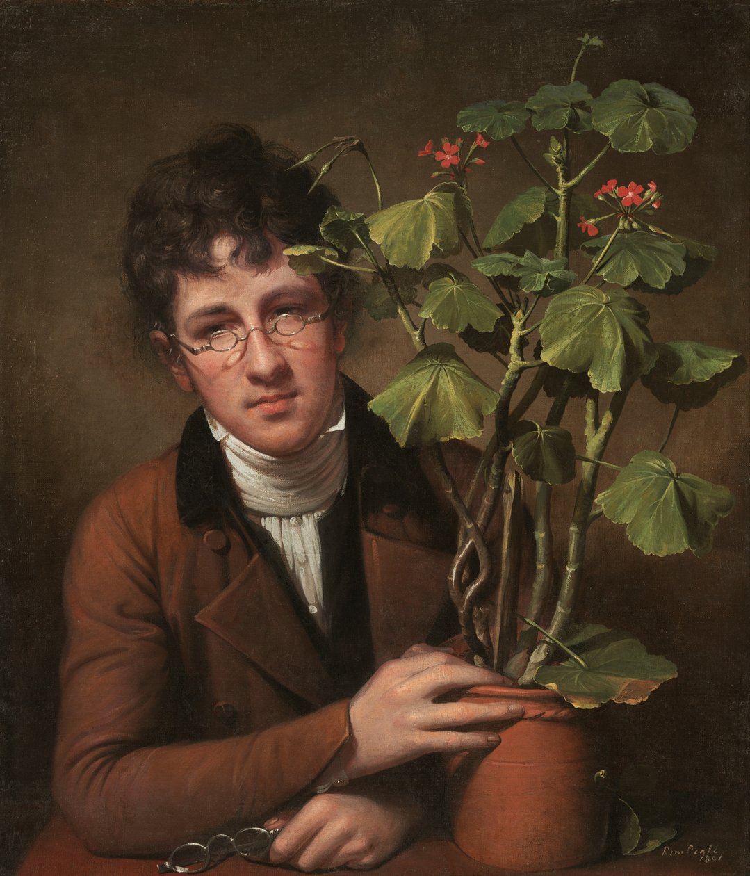 Rubens Peale med Geranium af Rembrandt Peale