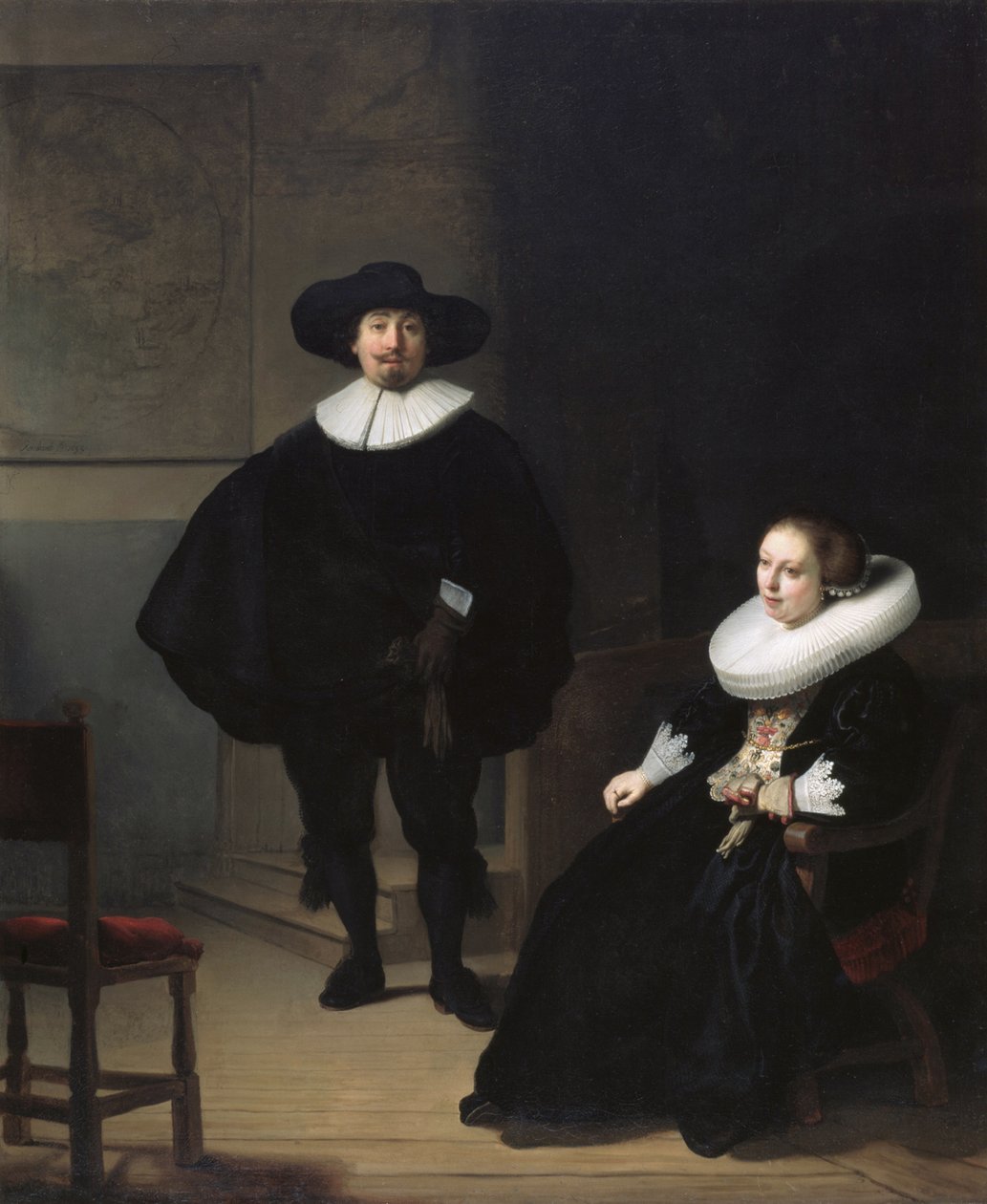 En dame og herre i sort af Rembrandt van Rijn