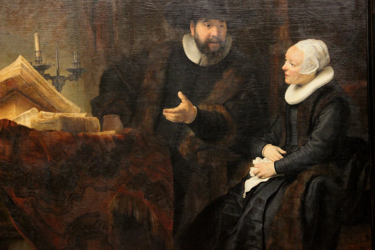 Anslo i Samtale med sin Kone af Rembrandt van Rijn
