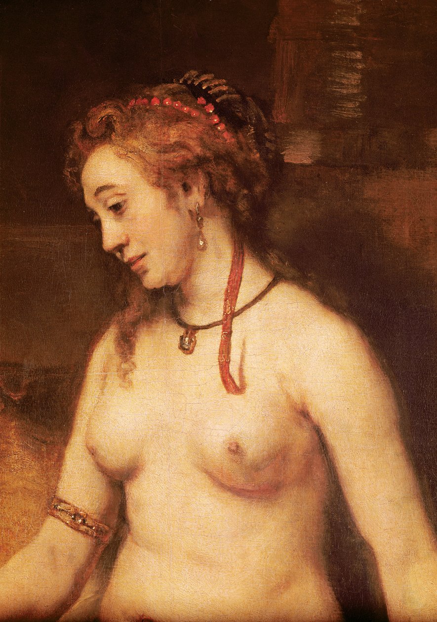 Bathsheba Bathing, 1654 (detalje af 44593) af Rembrandt van Rijn