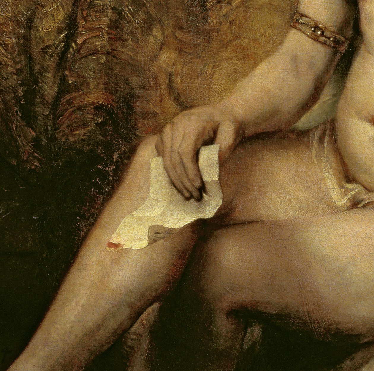 Bathsheba Bathing, 1654 (detalje af 44593) af Rembrandt van Rijn
