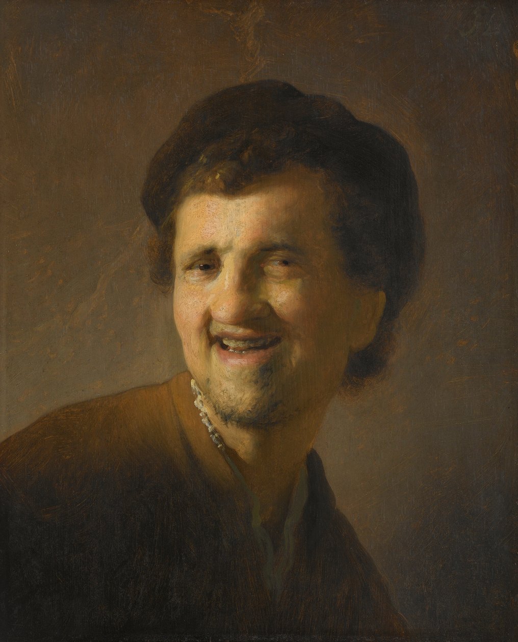 Buste af en smilende ung mand af Rembrandt van Rijn