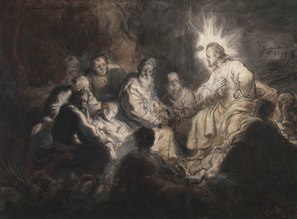 Kristus og hans disciple i Getsemane Have af Rembrandt van Rijn