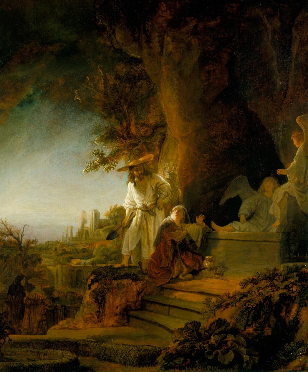 Kristus og Sankt Maria Magdalen ved graven af Rembrandt van Rijn