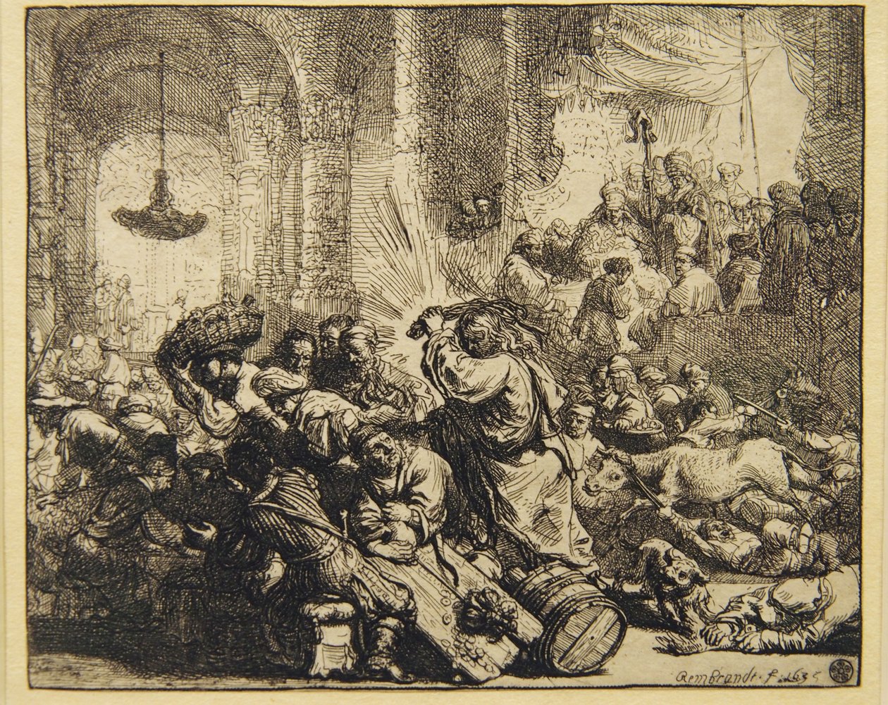 Kristus driver pengevekslerne ud af templet af Rembrandt van Rijn