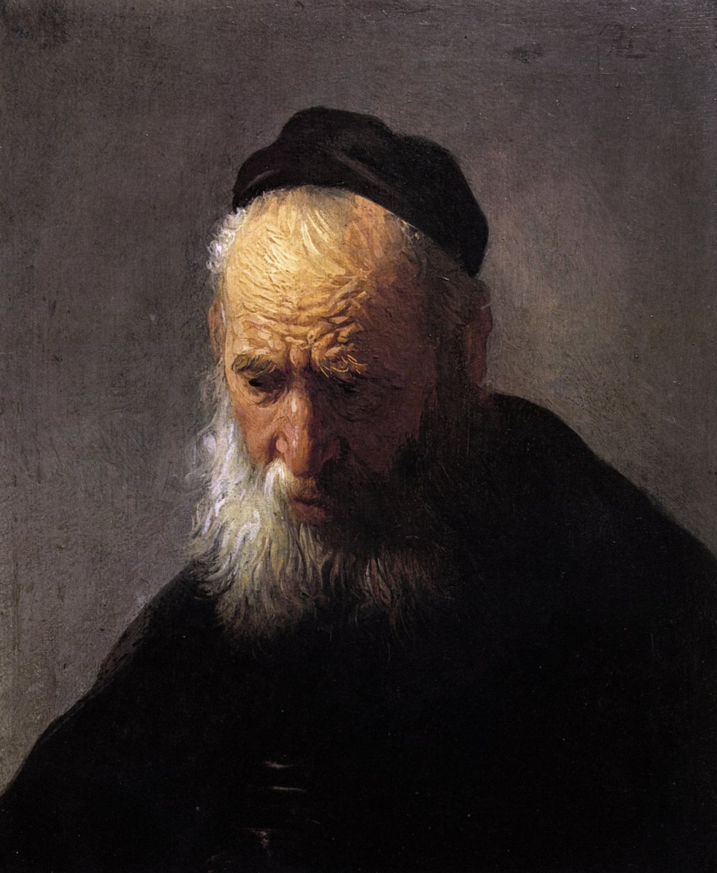 Hoved af en gammel mand af Rembrandt van Rijn
