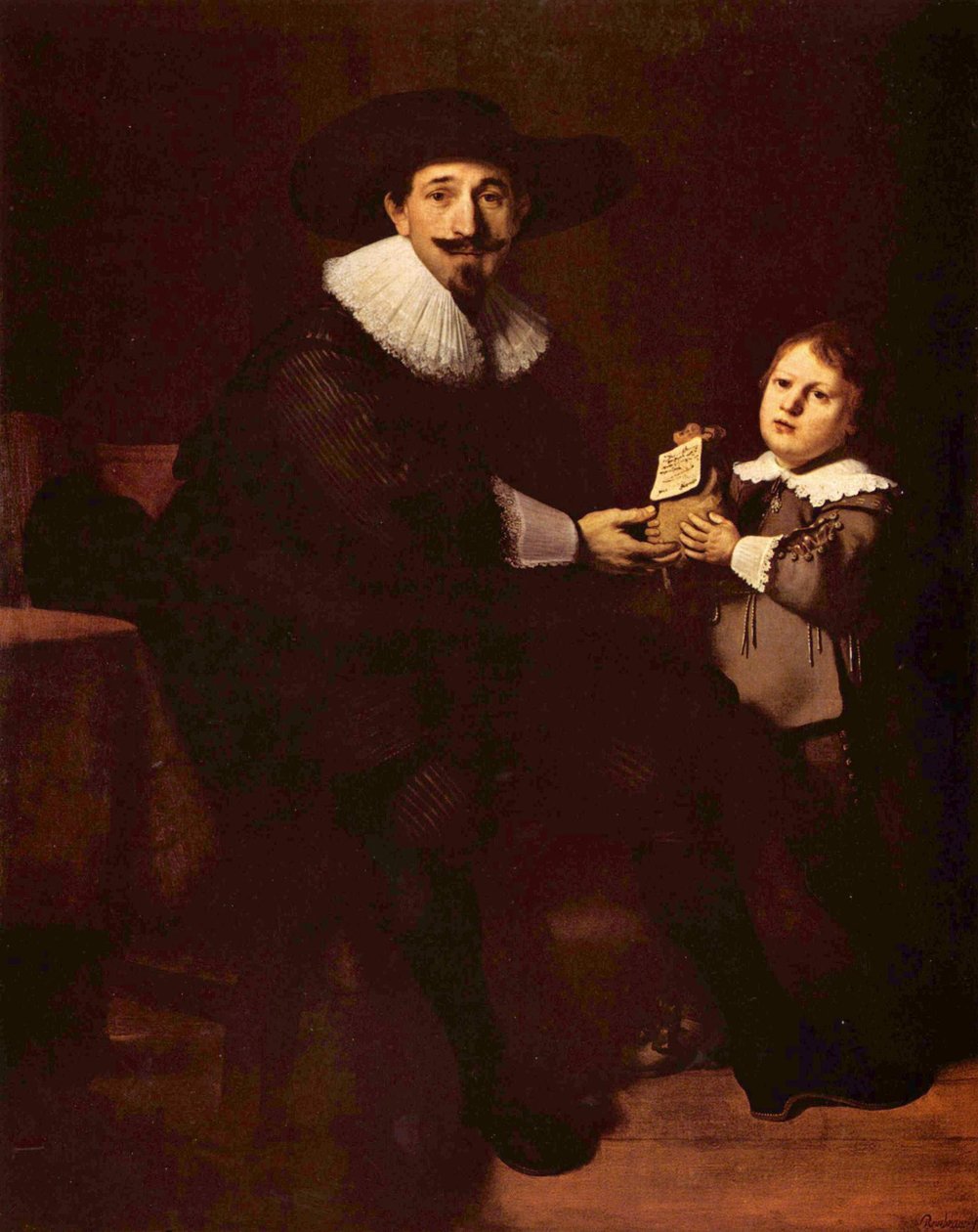 Jean Pellicorne med sin søn Casper af Rembrandt van Rijn