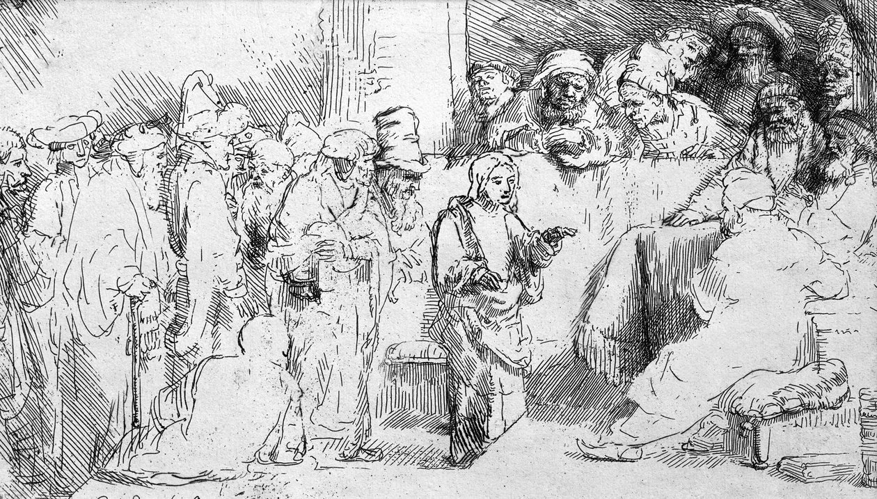 Jesus Kristus blandt lægerne af Rembrandt van Rijn