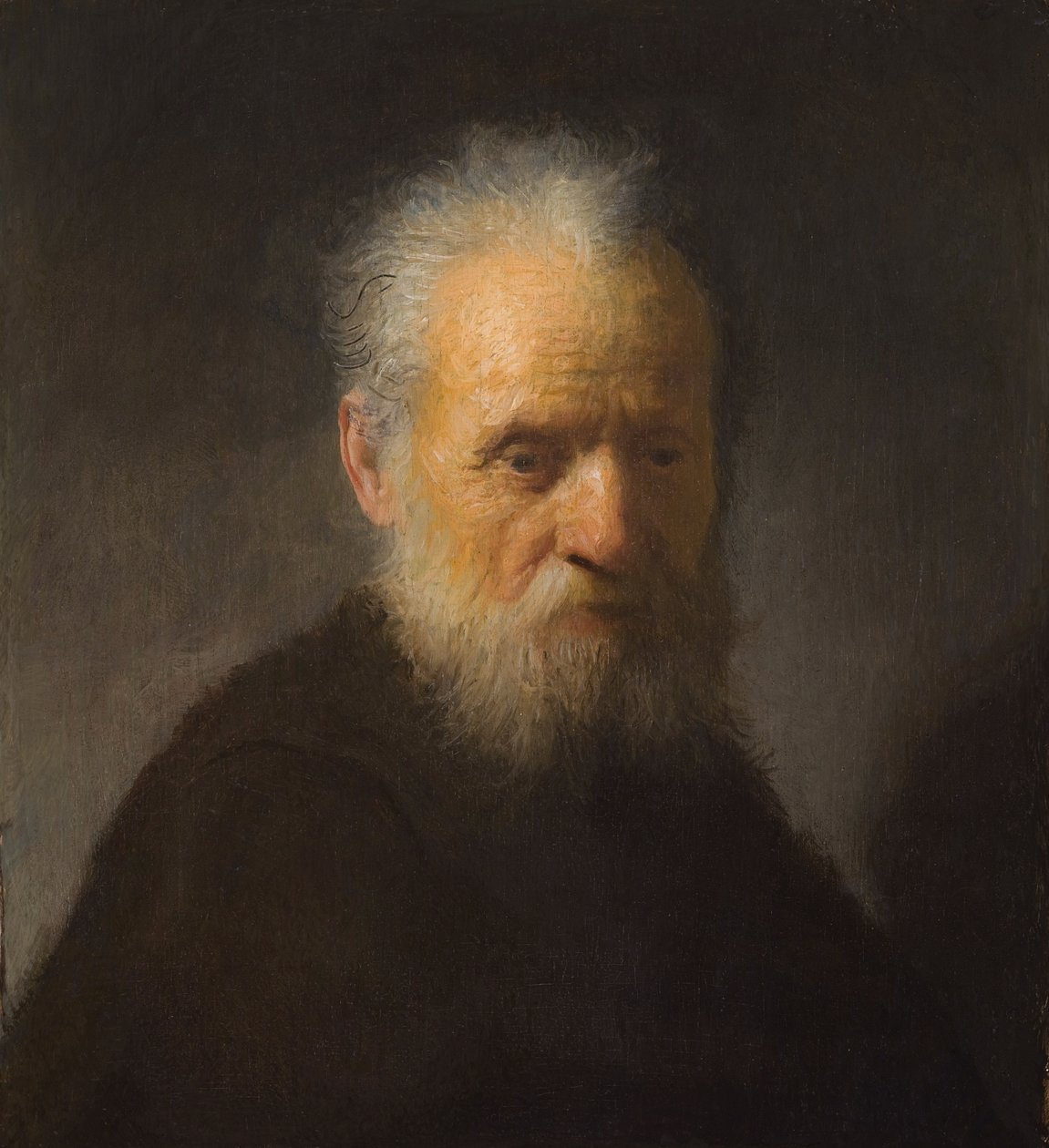 Gammel mand med skæg af Rembrandt van Rijn