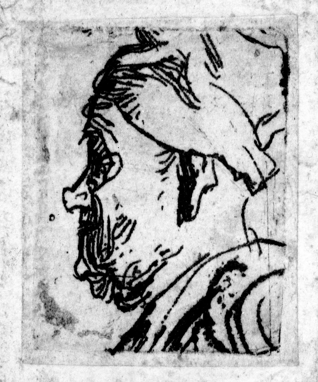 Gammel mand med snoet næse, ca. 1629 af Rembrandt van Rijn