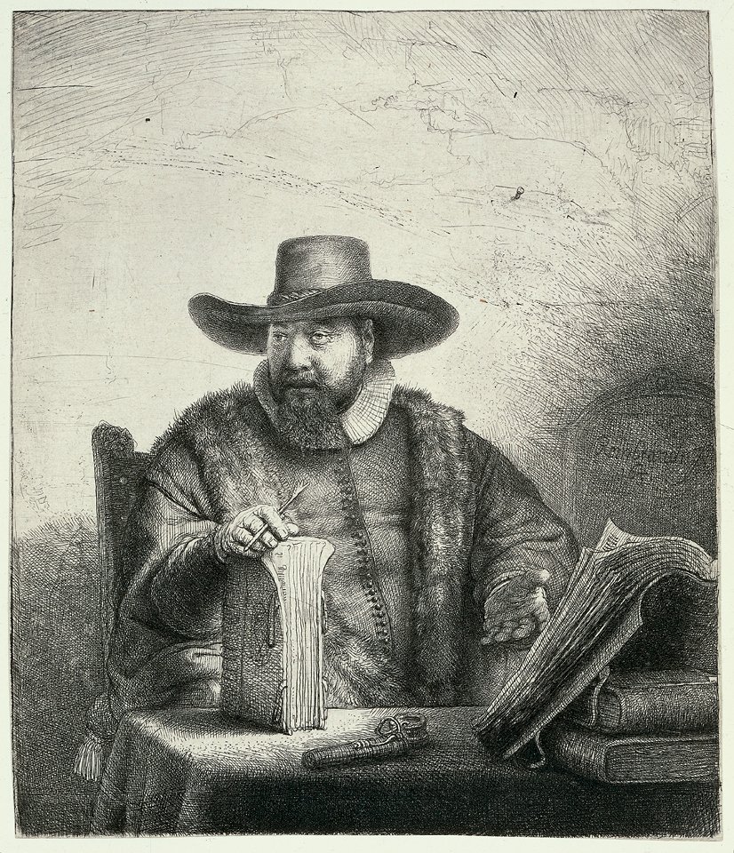 Portræt af Cornelis Claesz. Anslo af Rembrandt van Rijn