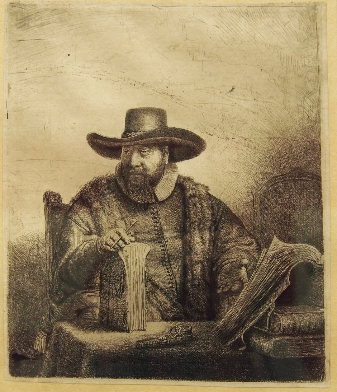 Portræt af Cornelis Claesz Anslo af Rembrandt van Rijn