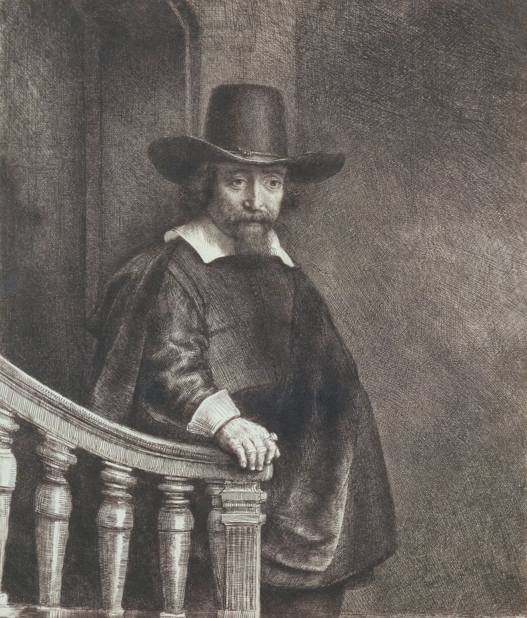 Portræt af Ephraim Bueno, læge af Rembrandt van Rijn