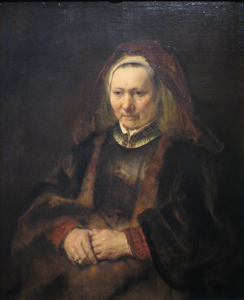 Portræt af en gammel kvinde af Rembrandt van Rijn