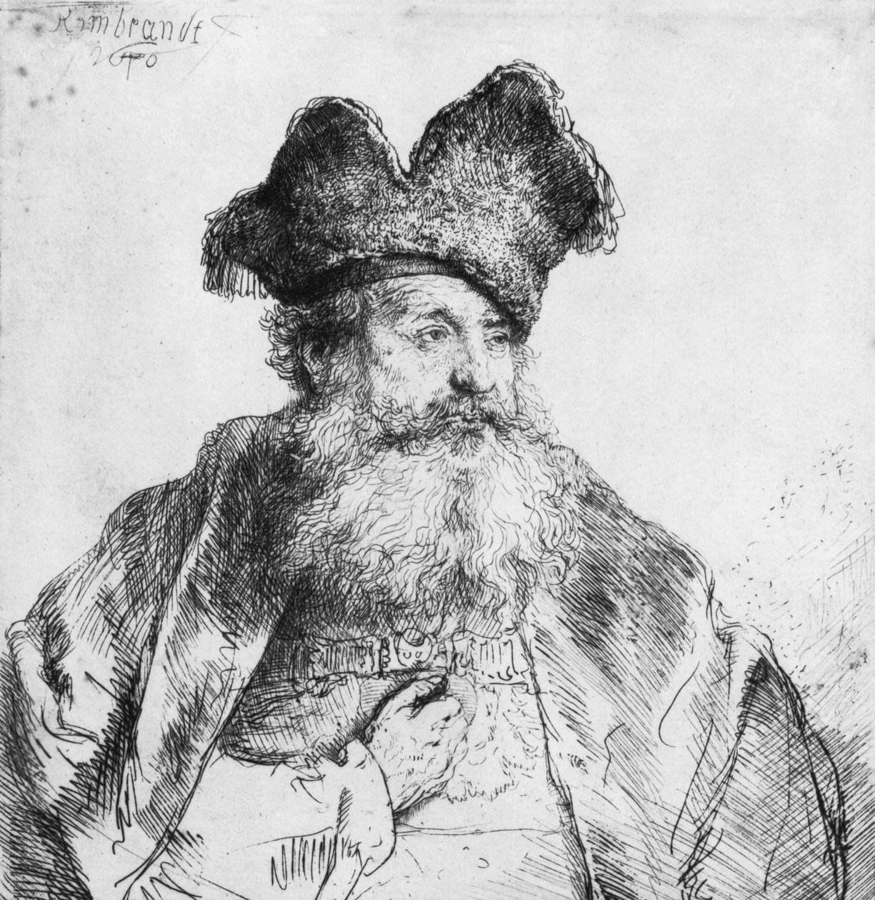 Portræt af en gammel mand af Rembrandt van Rijn