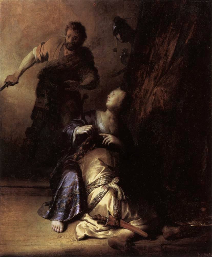 Samson og Delila af Rembrandt van Rijn