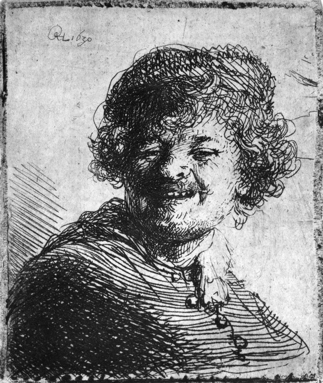 Selvportræt, 1630 af Rembrandt van Rijn