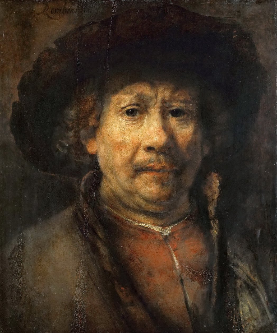 Selvportræt med Baret af Rembrandt van Rijn