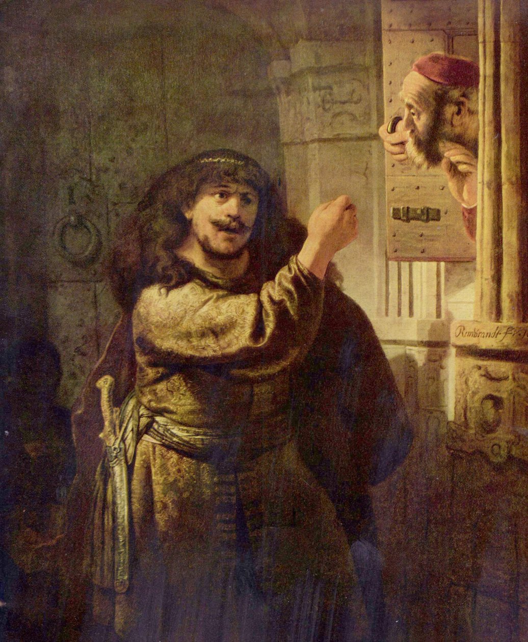 Samson truer sin svigerfar af Rembrandt van Rijn