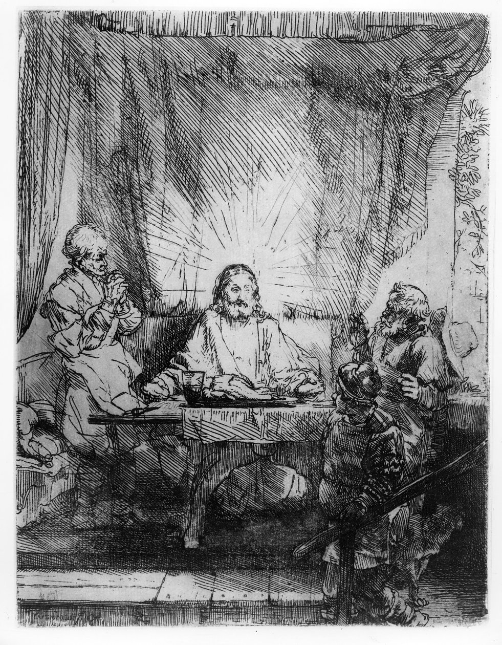 Nadver i Emmaus, 1654 af Rembrandt van Rijn