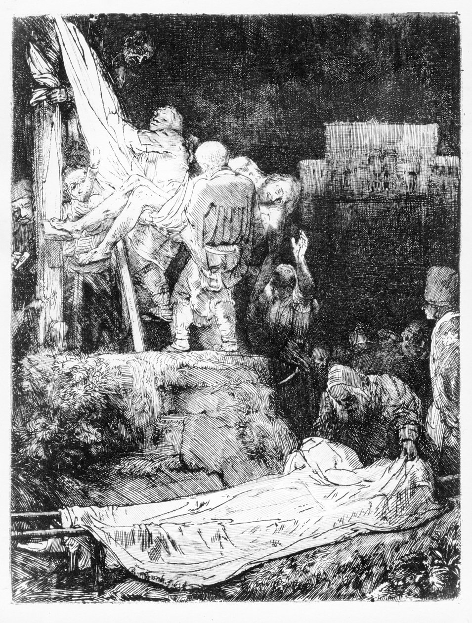 Nedstigningen fra korset, 1654 af Rembrandt van Rijn