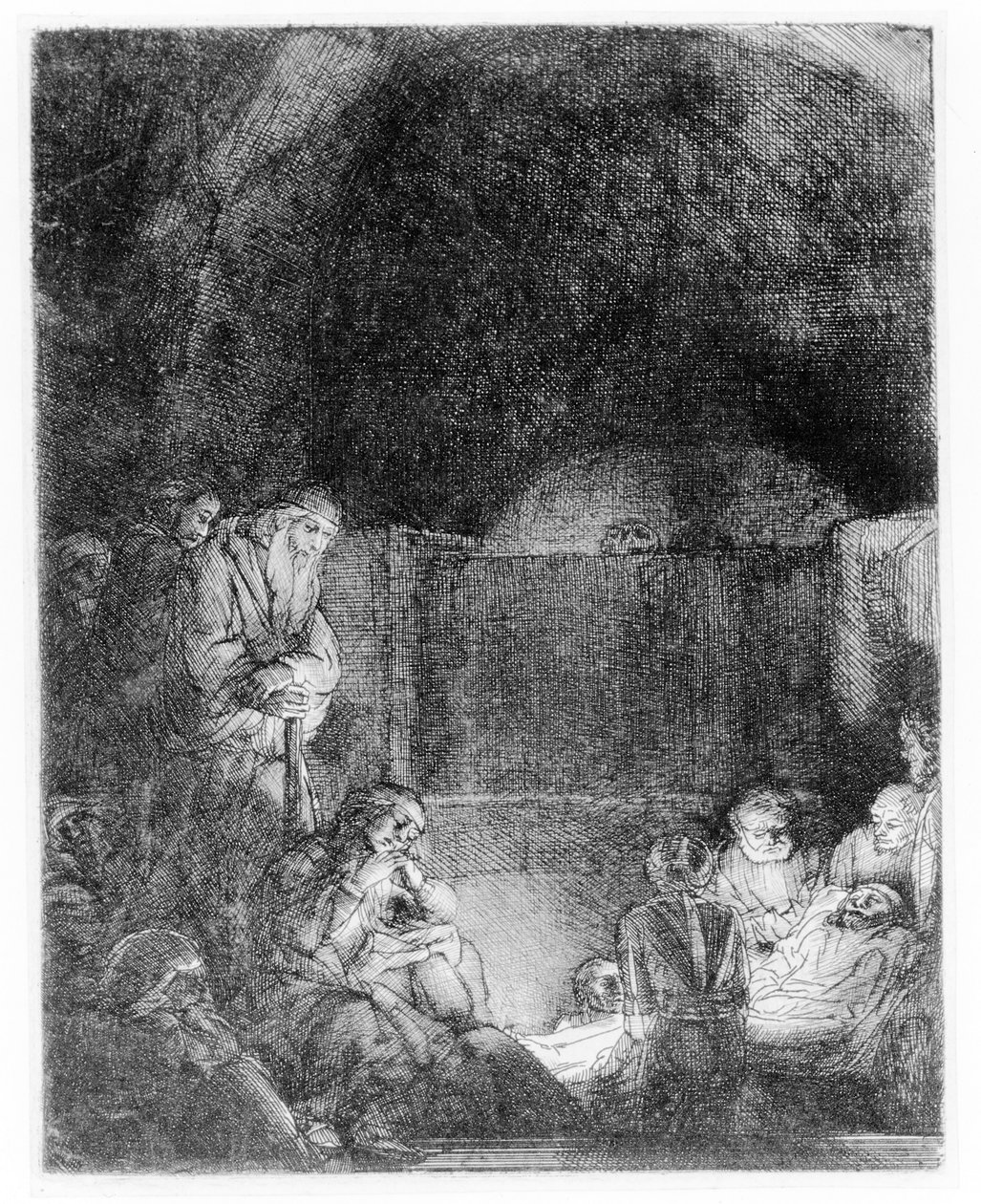 Begravelsen, c.1654 af Rembrandt van Rijn