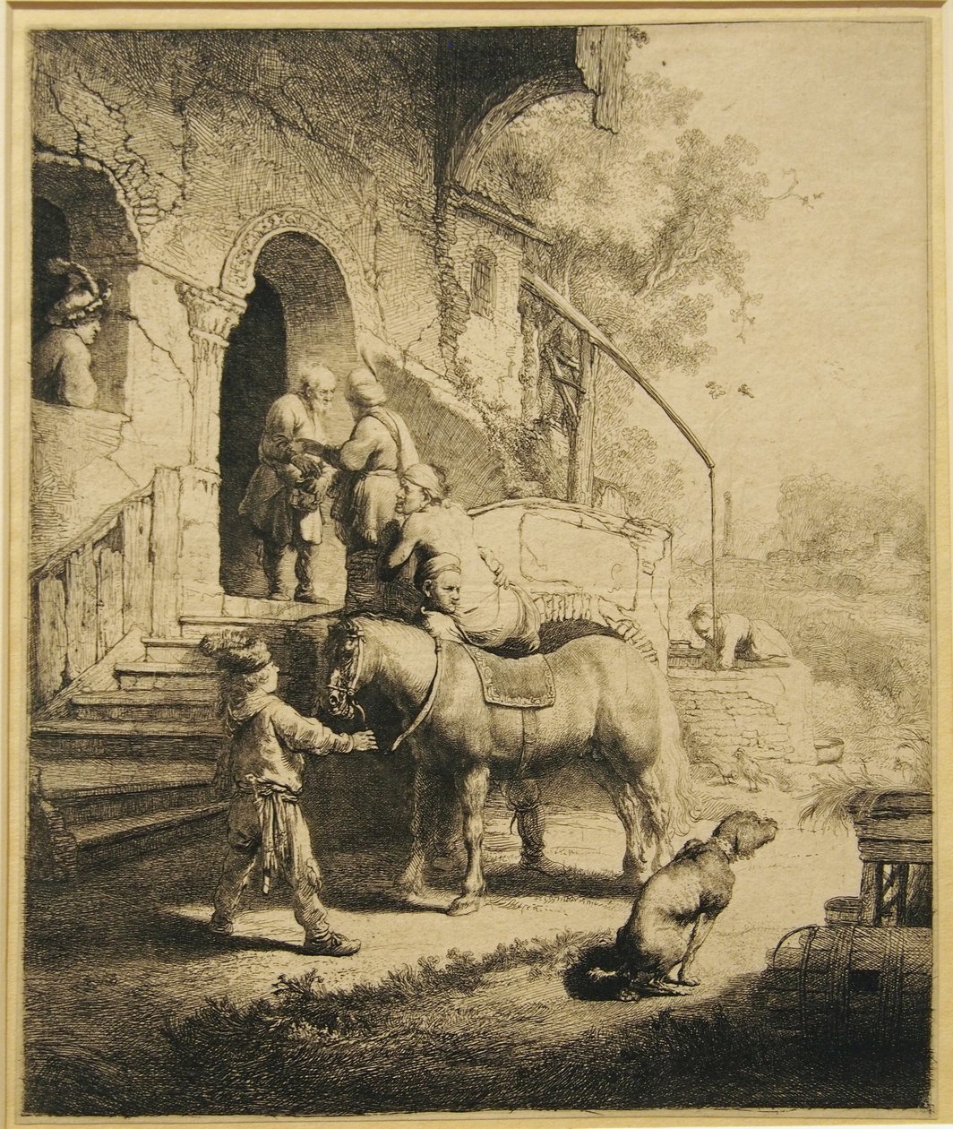 Den barmhjertige samaritaner af Rembrandt van Rijn