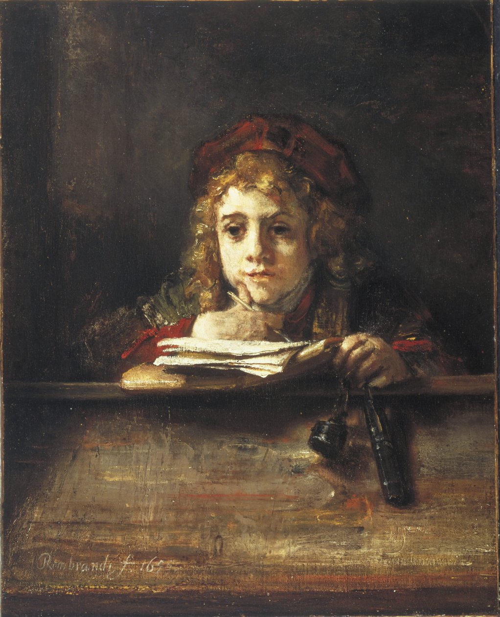 Titus ved sit skrivebord af Rembrandt van Rijn