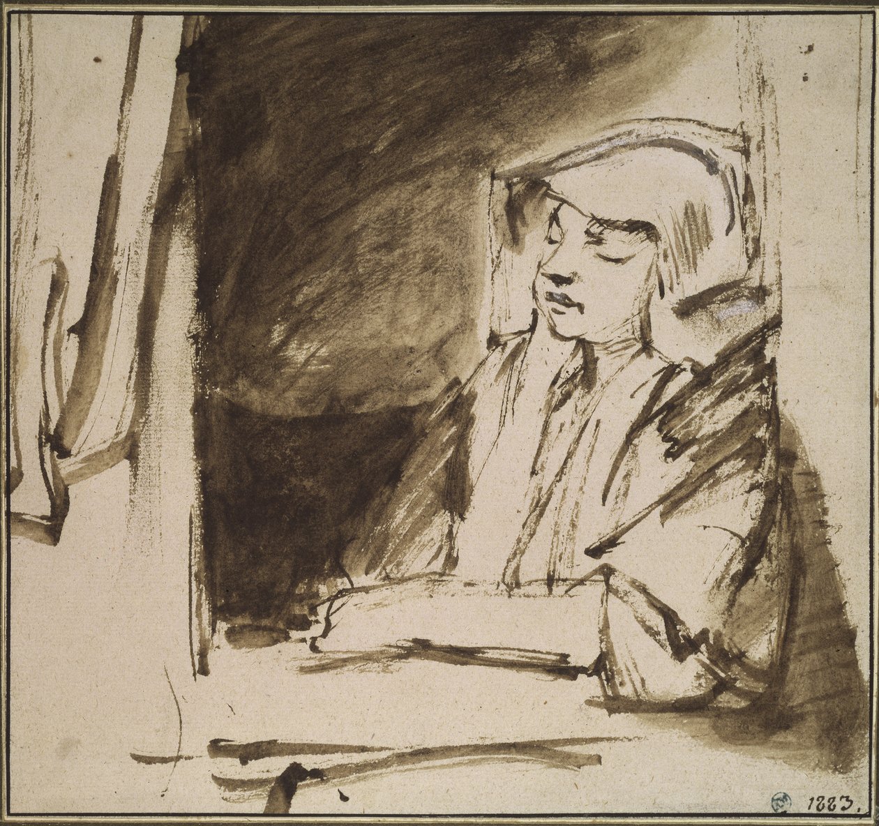 Kvinde ved et vindue af Rembrandt van Rijn